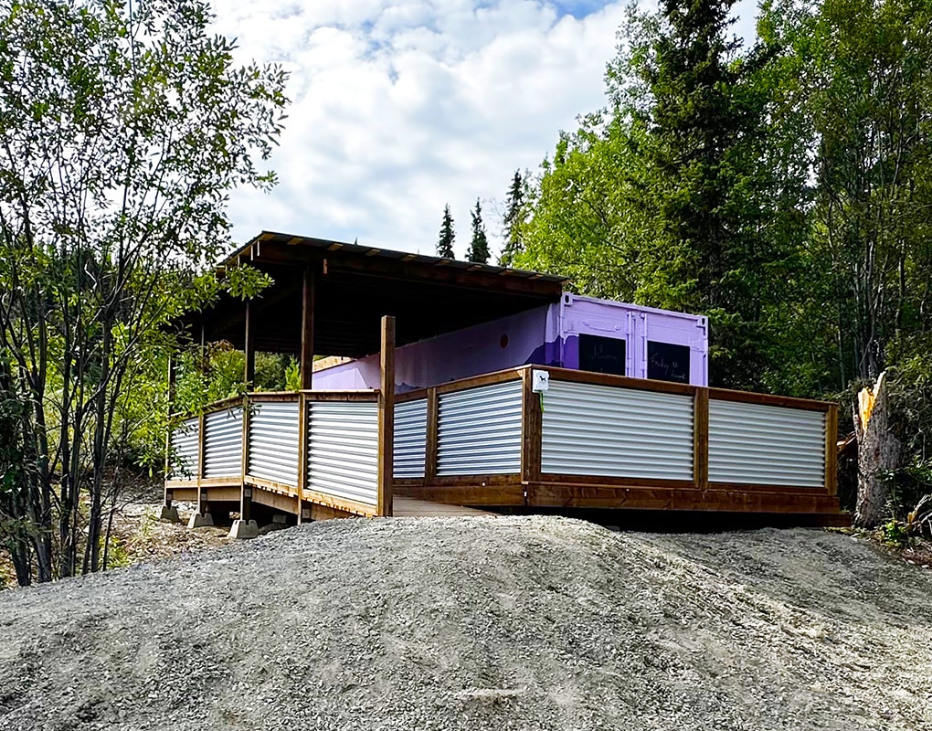 a building on a hill