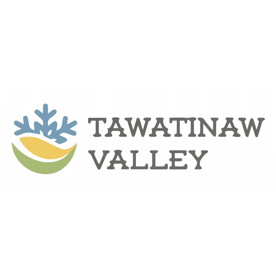 a logo with text overlay