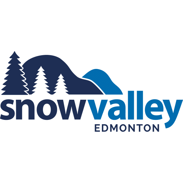 a logo with trees and mountains