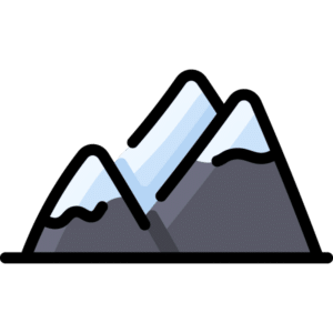 a mountain with snow and ice