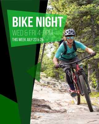 Hey there, Whitehorse mountain bikers! 👋 Guess what? Our Bike Nights are just around the corner this week, and we're so excited to see all your friendly faces (and awesome bikes)!

Ready for some fun pedal-powered evenings? Join us on:
Wednesday, July 23rd
Friday, July 25th

We'll be out rolling from 4 PM to 9 PM both nights. It's the perfect chance to enjoy the great outdoors, meet up with fellow riders, and just have a good time together.

Can't wait to see you there! Happy biking!